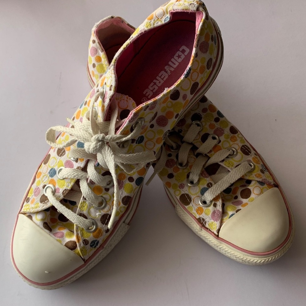 Women’s Converse All Stars Size 9 Pink Dots